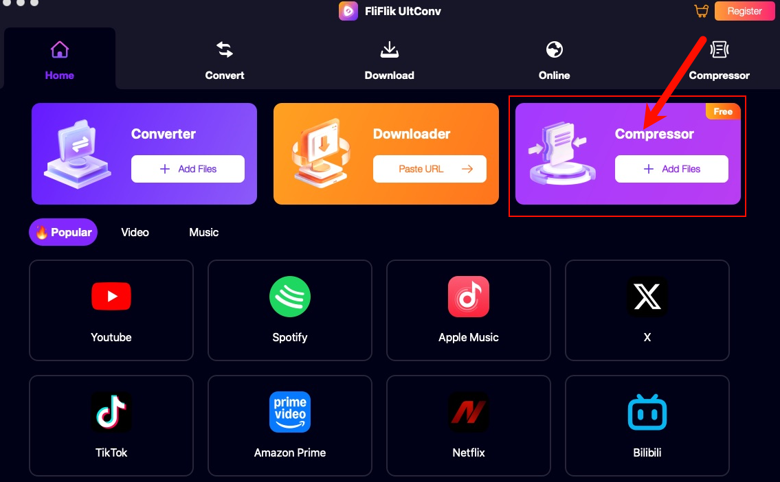 ファイルをultconvにアップロード