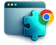Chromeアイコンが付いたパズルピース