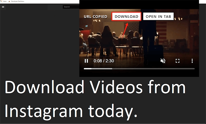 download instagram video chrome
