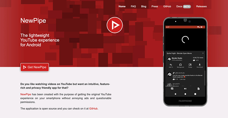 NewPipe YouTube動画保存