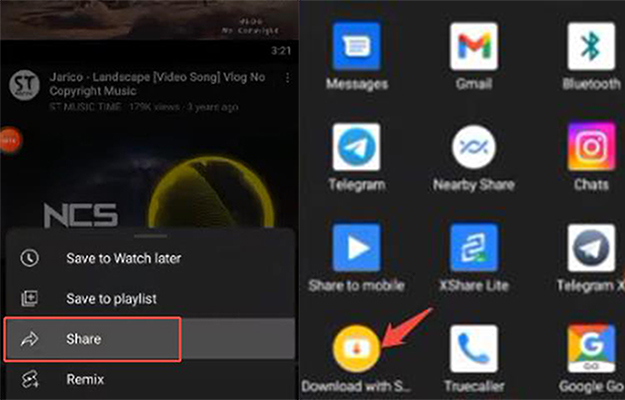 youtube動画をSnaptubeにコピー