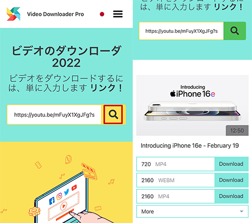 Video Downloader Pro youtube mp4 ダウンロード