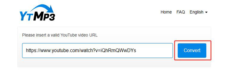 YouTube URLを貼り付け